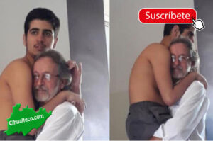Abuelo carga en brazos a su nieto autista de 17 años y conmueve por su muestra de amor